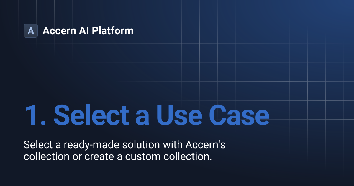 1. Select a Use Case | Accern AI Platform